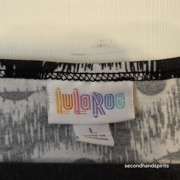 LuLaRoe Irma Top Lg Jack Skellington High Low Tunic Nightmare Before Christmas - Picture 2 of 6